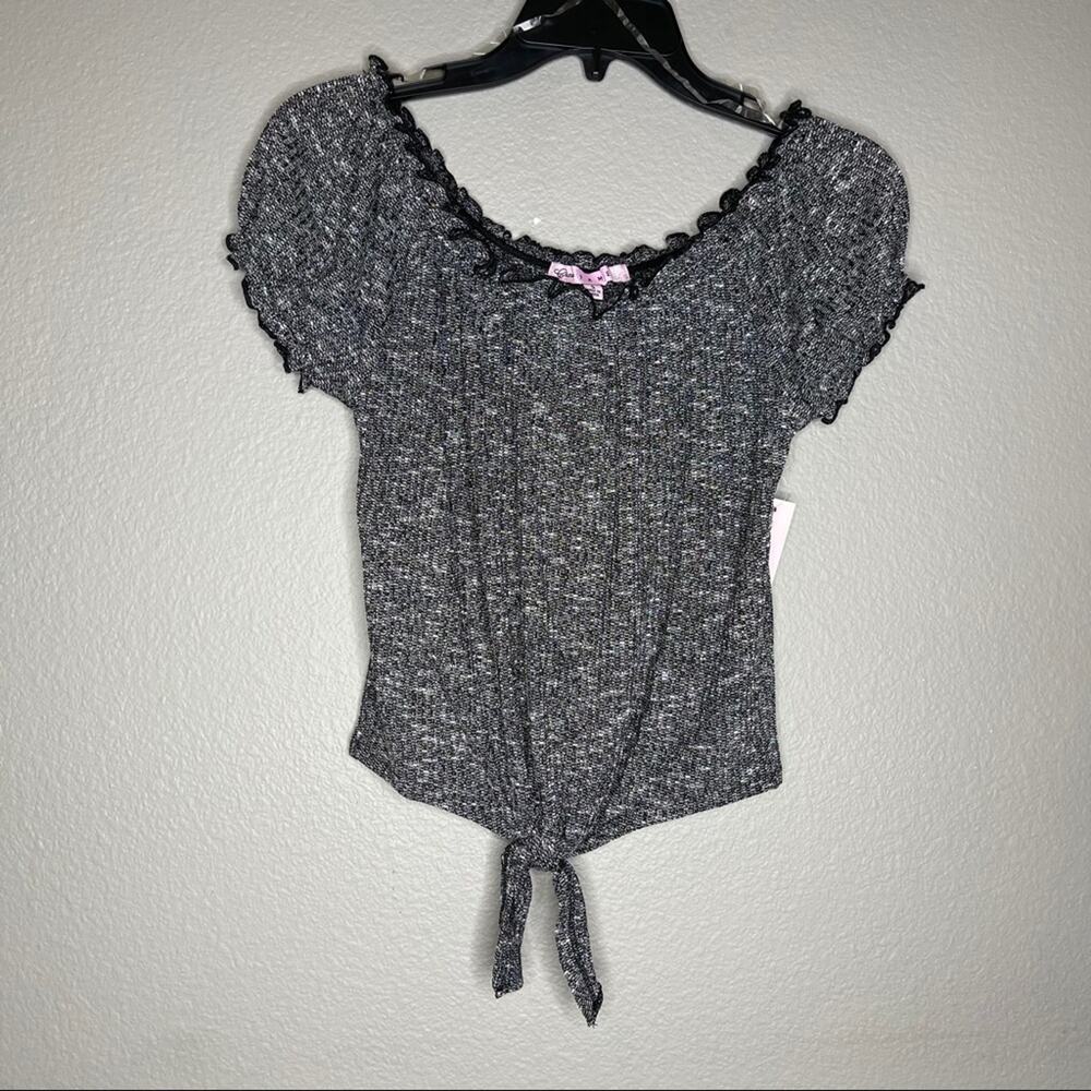 A19), Grave Fame Scoop Neckline Cap Sleeve Tie-knot size Small - Picture 3 of 9